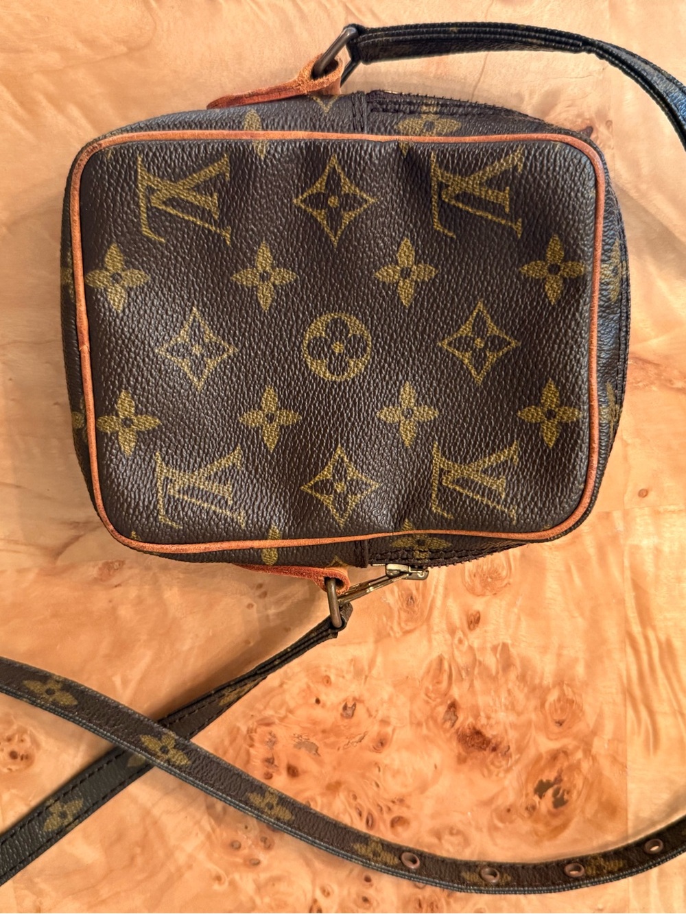 Vintage 1989 Louis Vuitton Monogram Mini Danube crossbody bag (comes with COA)
